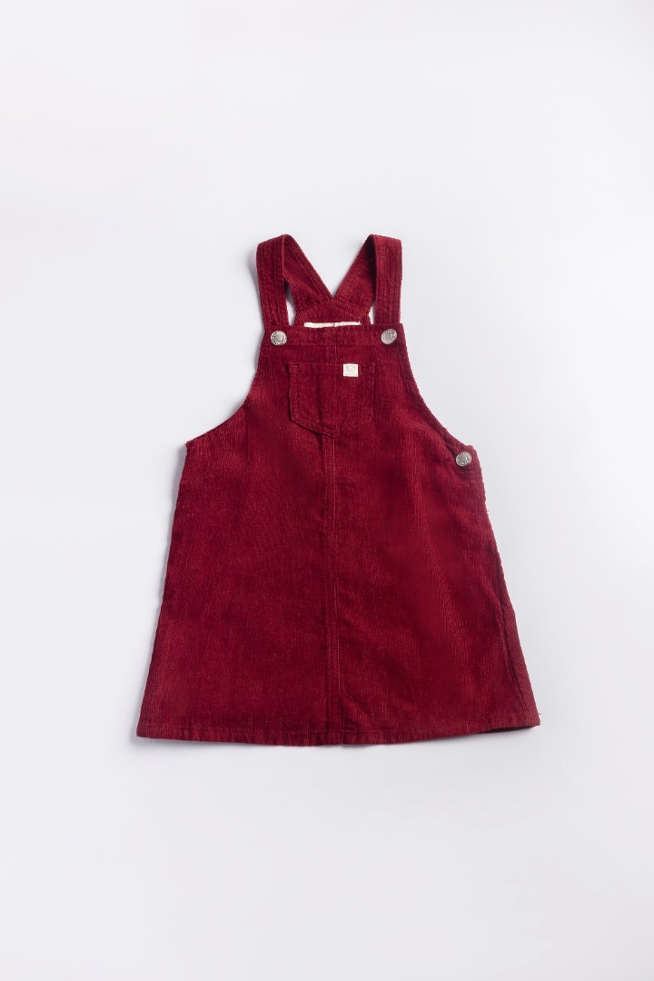 Dungaree Dress with Embroidery