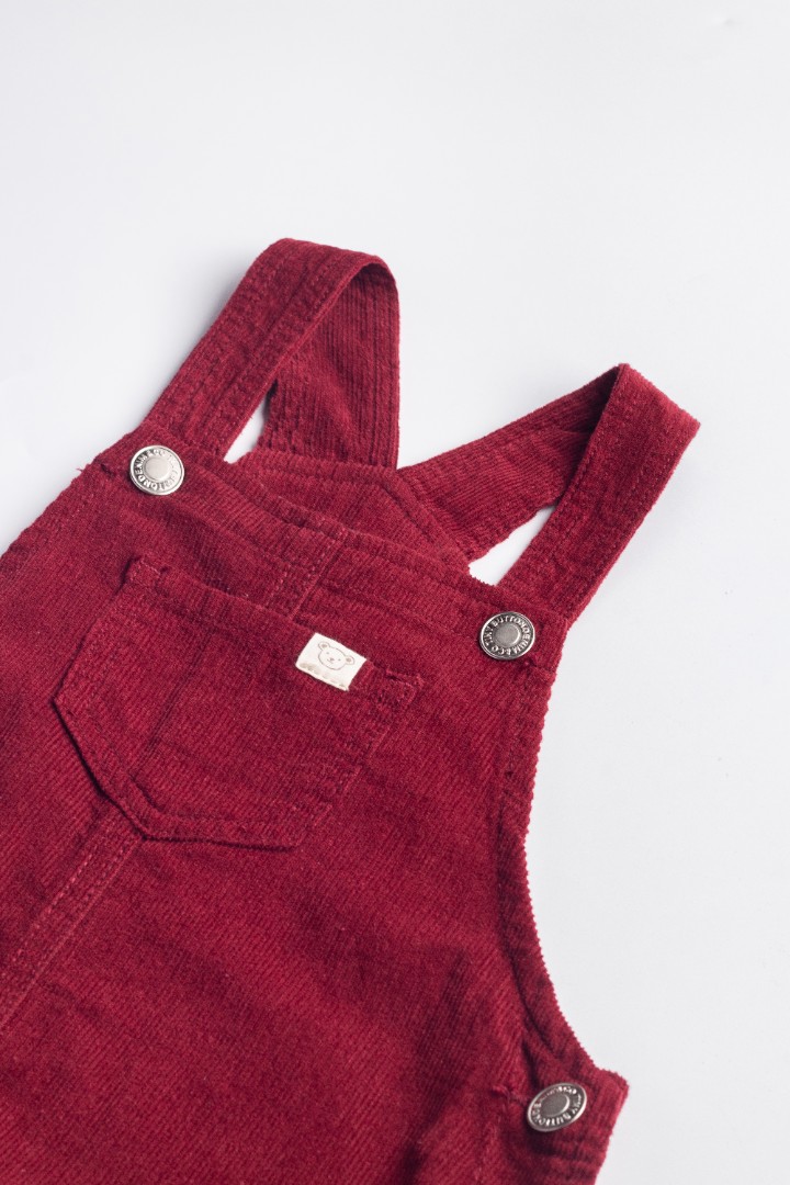 Dungaree Dress with Embroidery