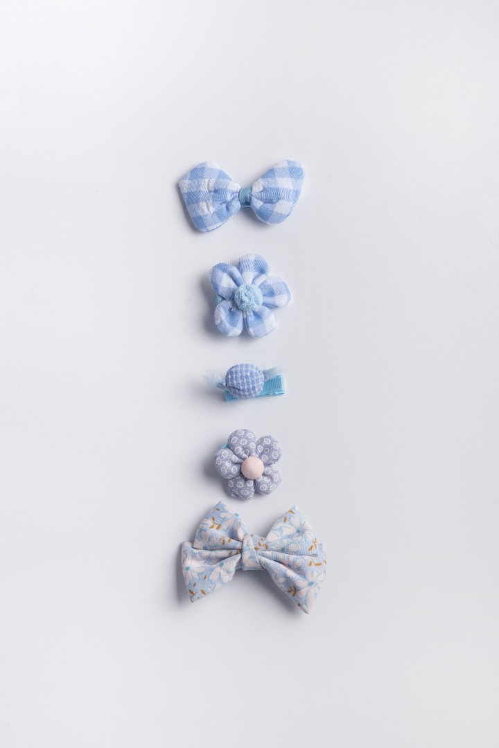 5-Pack of Hair Clips with Appliqué
